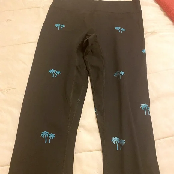 Noli Sunset Leggings in Azure Palm Tree Print 🌴💙 - Picture 3 of 6